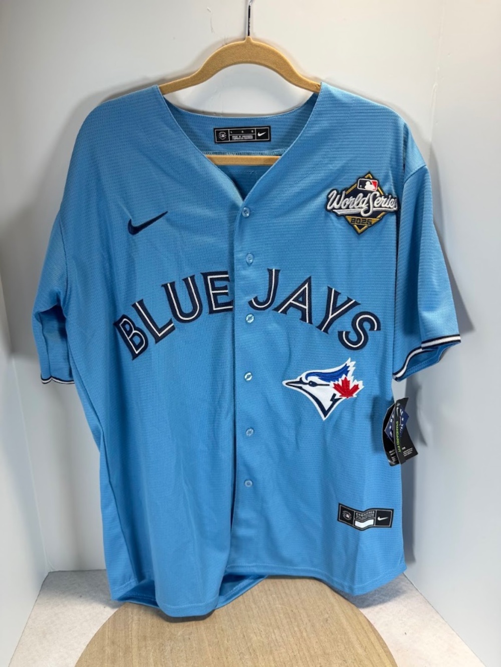 NWT Nike Toronto Blue Jays Yesavage #39 2023 World Series Jersey Men's L